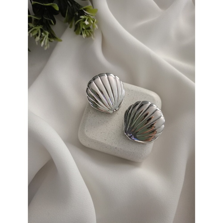 Silver Deniz Kabuğu Küpe
