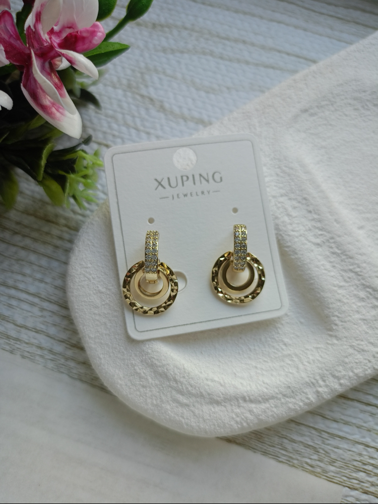 14K Altın Kaplama Kesme Model Küpe