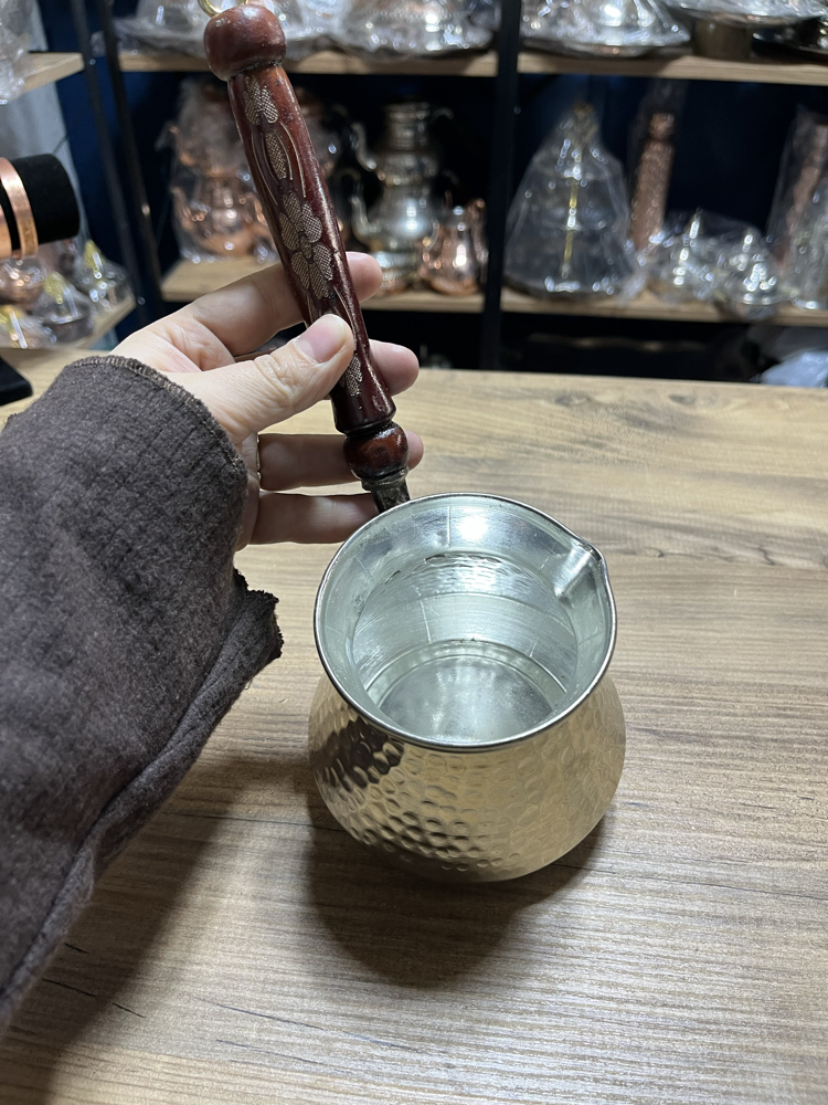 Dövme Bakır Nikelli Cezve No:3