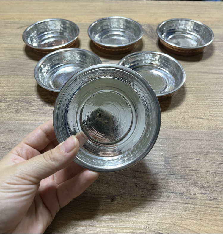 Düz Kenarlı Bakır Kahvaltılık ve Çerezlik