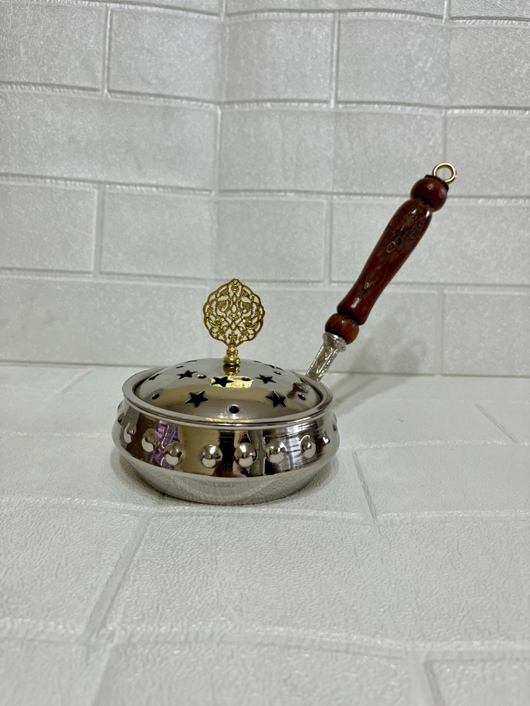 Yıldız Desenli Nikelli Bakır Tütsülük