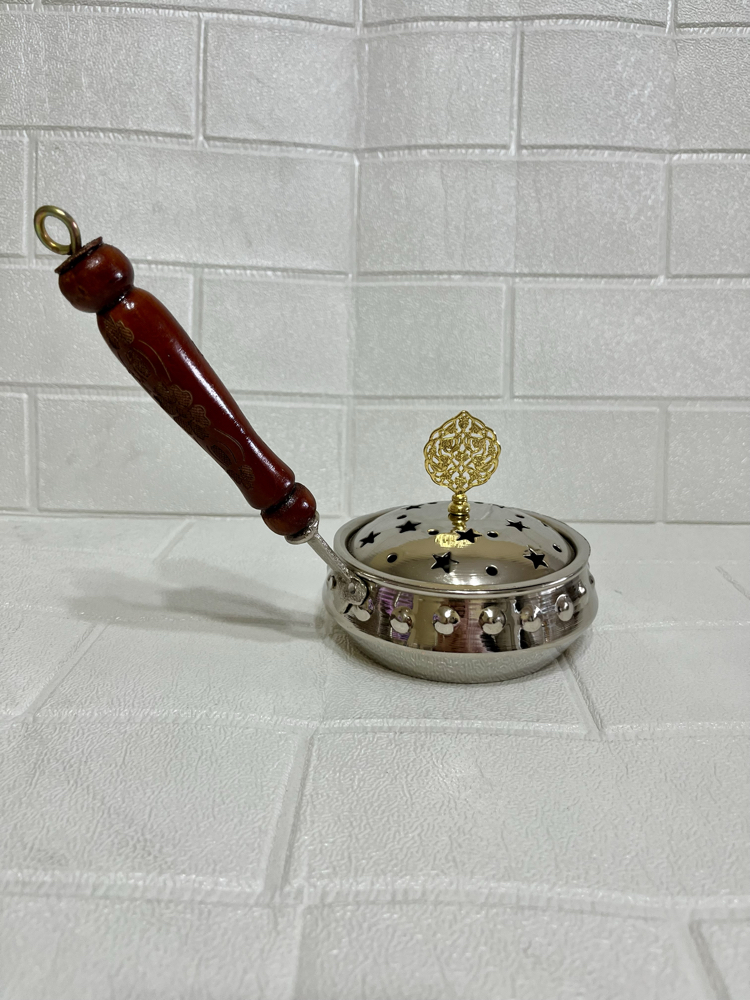 Yıldız Desenli Nikelli Bakır Tütsülük