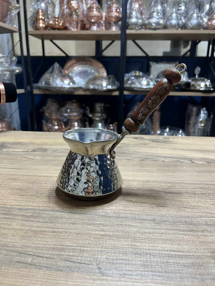 Dövme Bakır Nikelli Cezve No:1