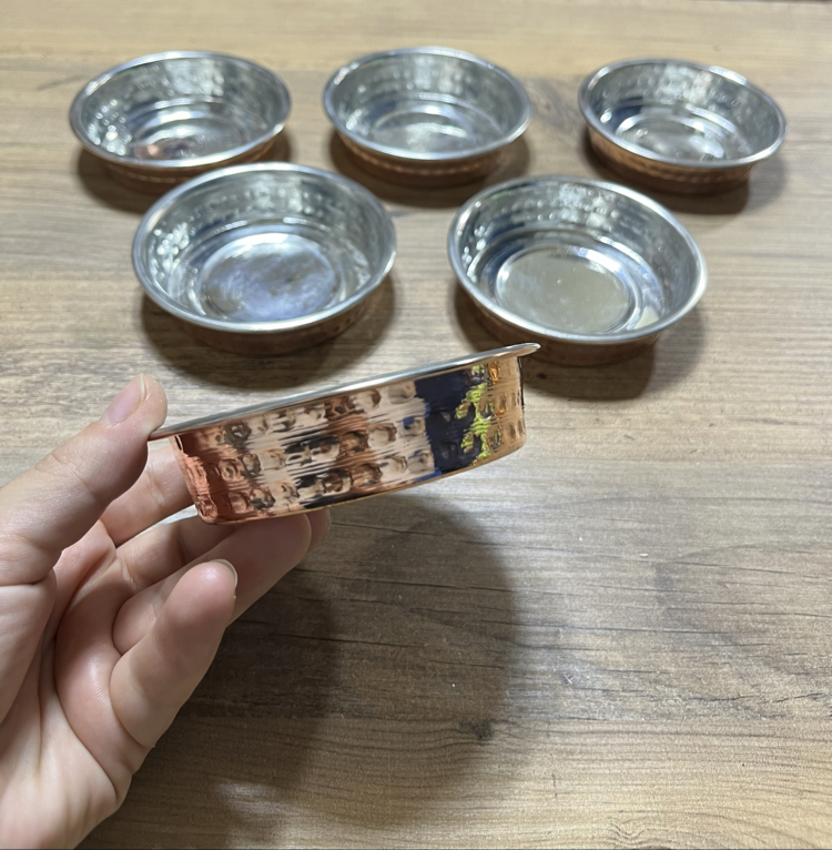 Düz Kenarlı Bakır Kahvaltılık ve Çerezlik