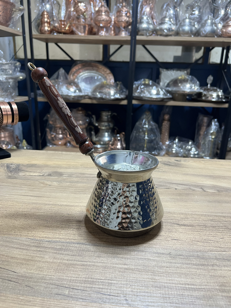 Dövme Bakır Nikelli Cezve No:3