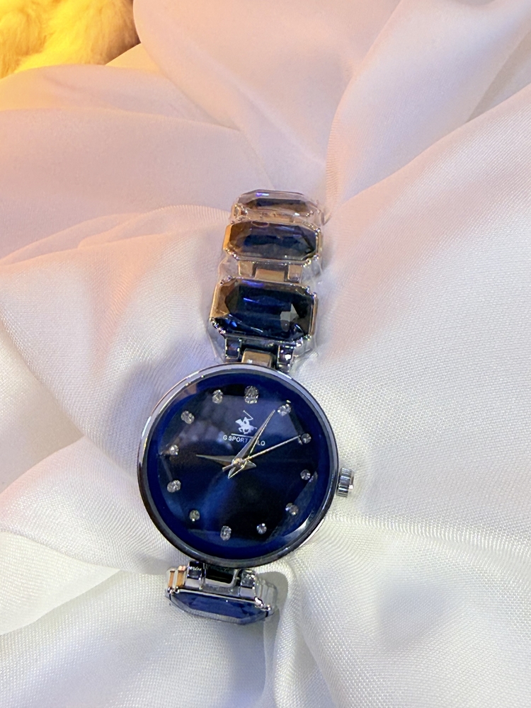 SWAROVSKİ LACİVERT YUVARLAK KADIN KOL SAATİ