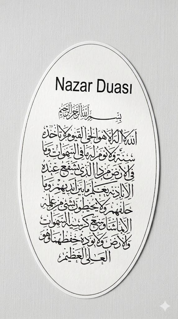 Nazar Duası (Lazer Kazıma)