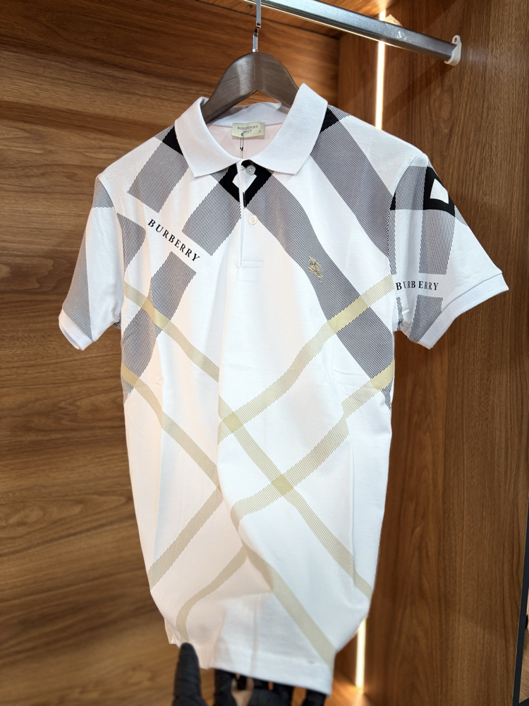 BURBERRY BEYAZ YAKALI PREMIUM T - SHIRT