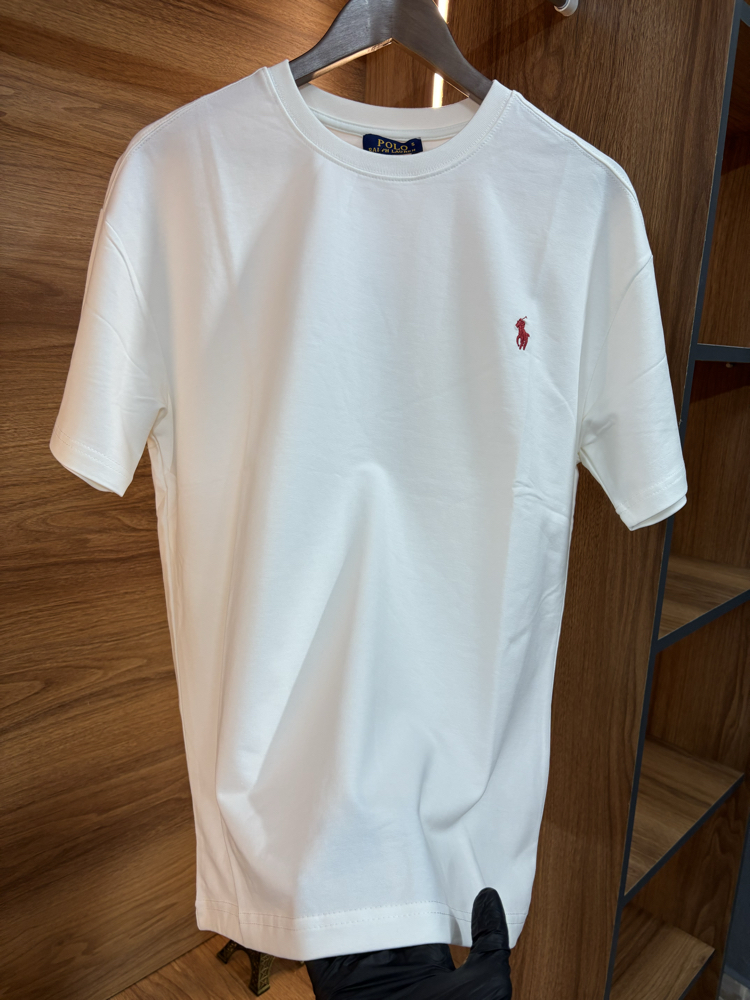 BEYAZ PREMIUM DÜZ YAKA POLO T - SHIRT