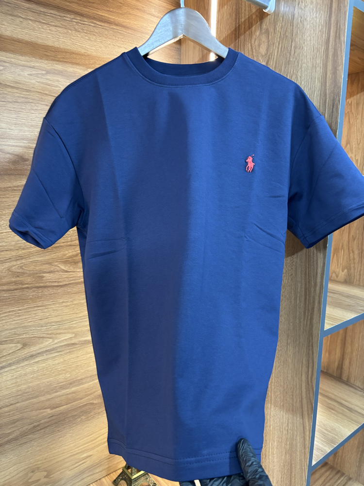 LACİVERT PREMIUM DÜZ YAKA POLO T - SHIRT