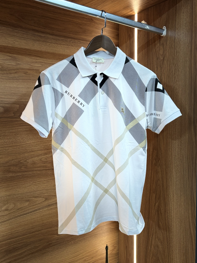 BURBERRY BEYAZ YAKALI PREMIUM T - SHIRT
