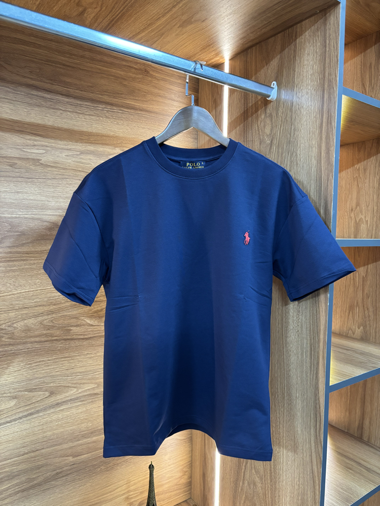 LACİVERT PREMIUM DÜZ YAKA POLO T - SHIRT