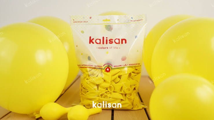 Kalisan 12" Lateks Sarı Balon 100"lü