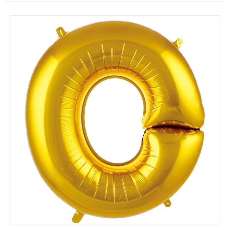 O Harfi Folyo Balon 40'inç (100 Cm) 34" (76Cm) 16"(36Cm)