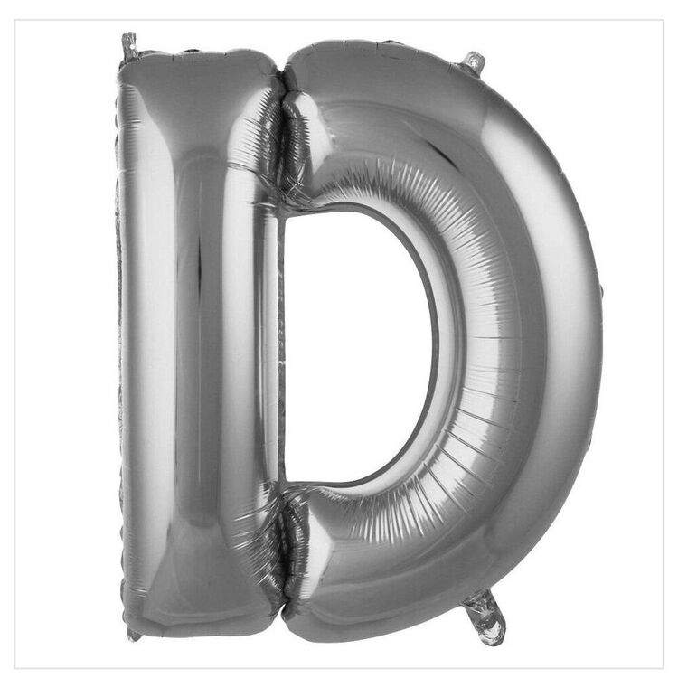 D Harfi Folyo Balon 40'inç (100 Cm) 34" (76Cm) 16"(36Cm)
