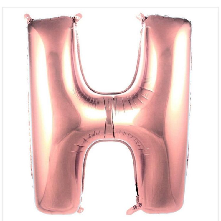 H Harfi Folyo Balon 40'inç (100 Cm) 34" (76Cm) 16"(36Cm)