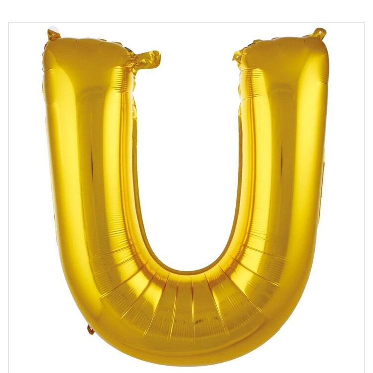 U Harfi Folyo Balon 40'inç (100 Cm) 34" (76Cm) 16"(36Cm)