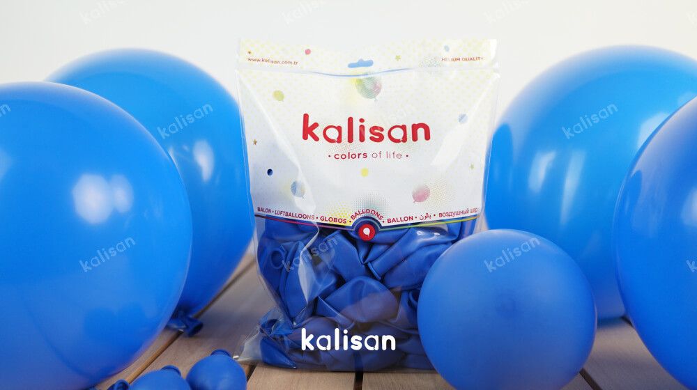 Kalisan 12" Lateks Koyu Mavi Balon 100'lü
