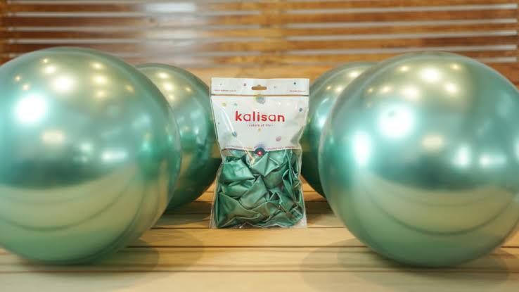 Kalisan 12" Krom (mirror) Yeşil Balon 50'li