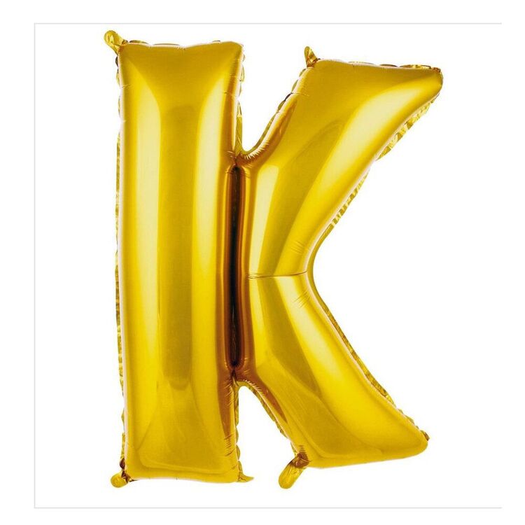 K Harfi Folyo Balon 40'inç (100 Cm) 34" (76Cm) 16"(36Cm)