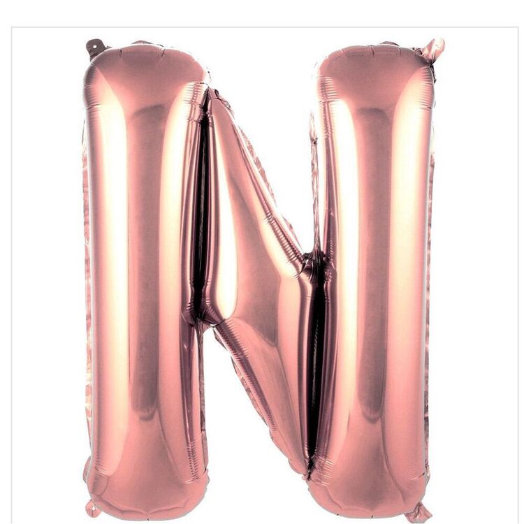 N Harfi Folyo Balon 40'inç (100 Cm) 34" (76Cm) 16"(36Cm)