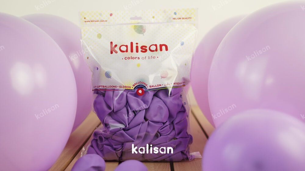 Kalisan 12" Lateks Lila Balon 100'lü
