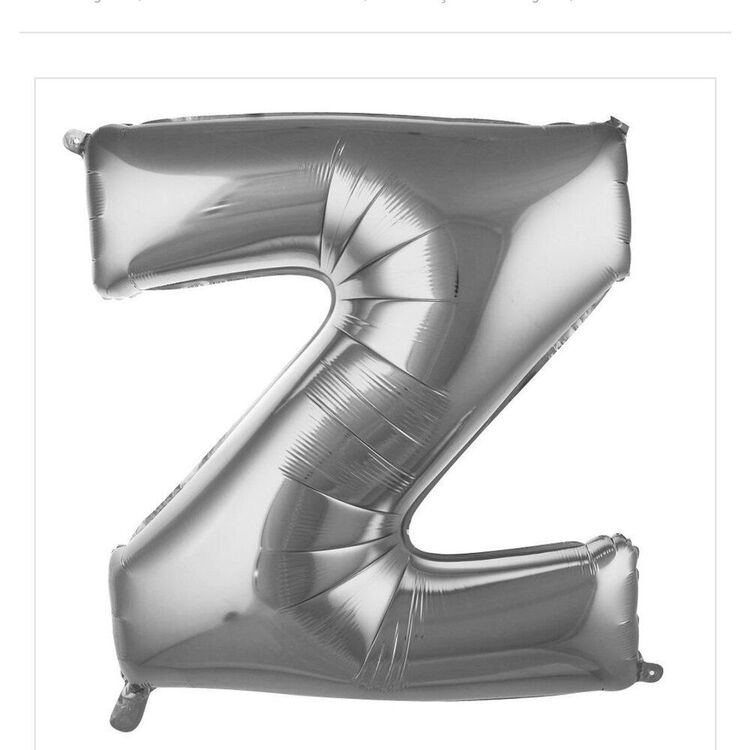 Z Harfi Folyo Balon 40'inç (100 Cm) 34" (76Cm) 16"(36Cm)