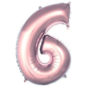6 Rakam Folyo Balon 40'inç (100 Cm) 34" (76Cm) 16"(36Cm)
