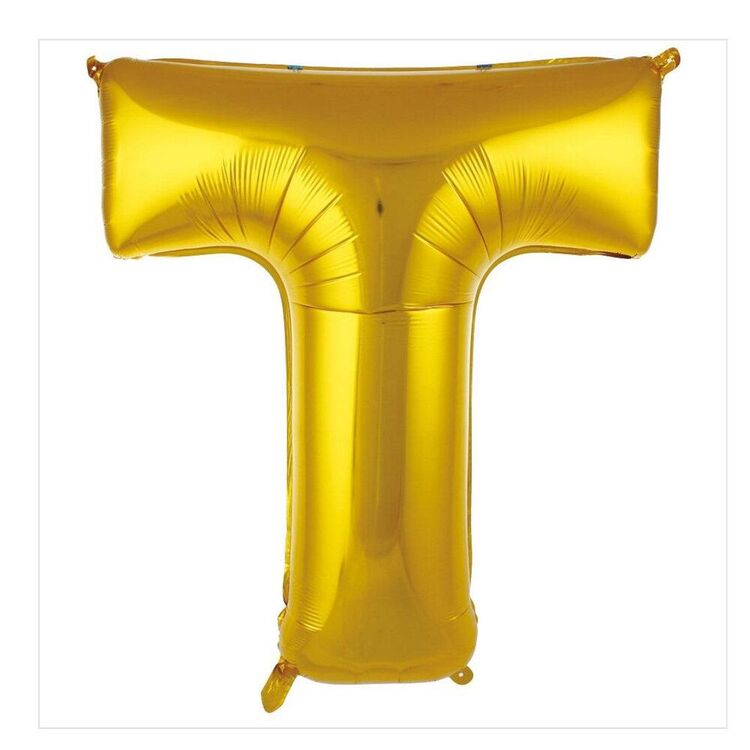 T Harfi Folyo Balon 40'inç (100 Cm) 34" (76Cm) 16"(36Cm)