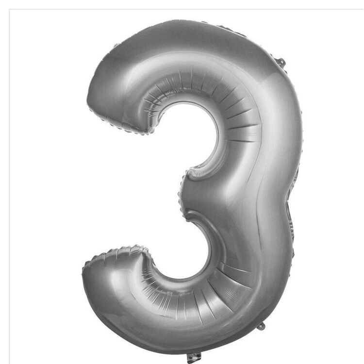 3 Rakam Folyo Balon 40'inç (100 Cm) 34" (76Cm) 16"(36Cm)