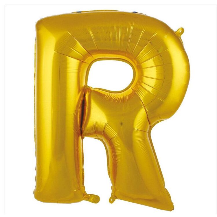 R Harfi Folyo Balon 40'inç (100 Cm) 34" (76Cm) 16"(36Cm)