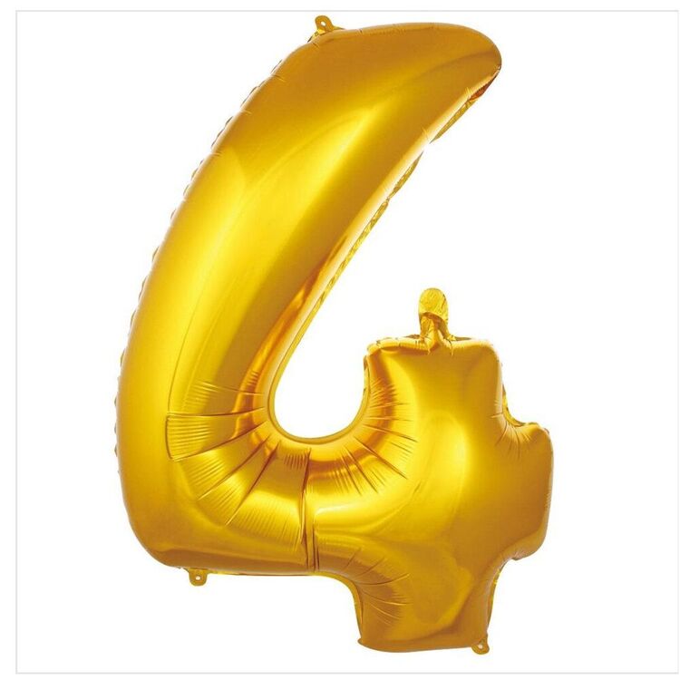 4 Rakam Folyo Balon 40'inç (100 Cm) 34" (76Cm) 16"(36Cm)