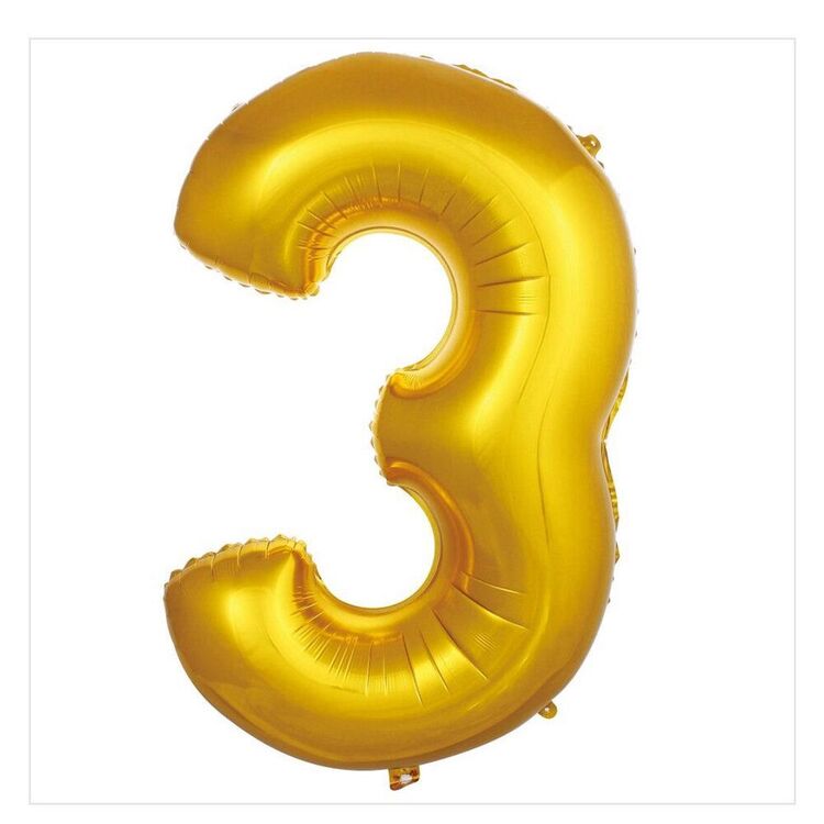 3 Rakam Folyo Balon 40'inç (100 Cm) 34" (76Cm) 16"(36Cm)