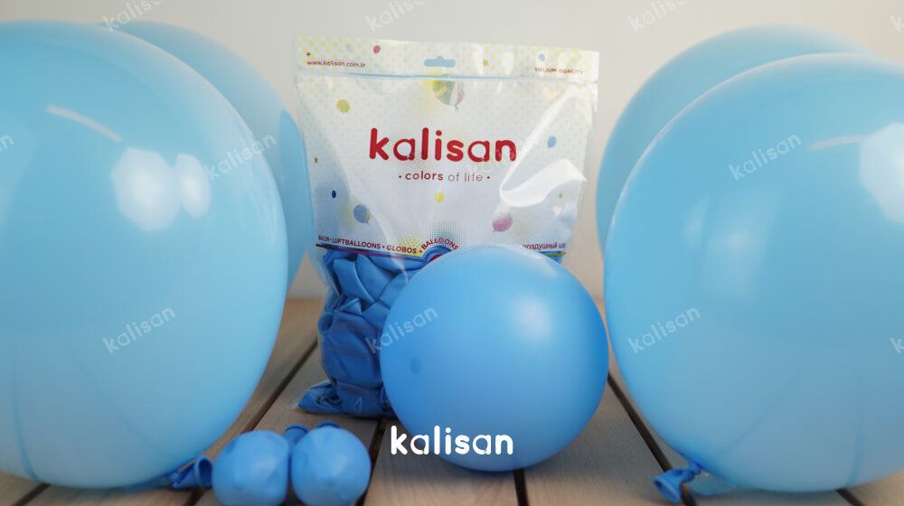 Kalisan 12" Lateks Balon Açık Mavi 100"lü