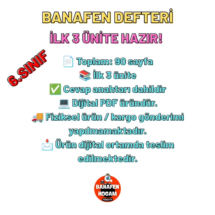 6.SINIF 1-2-3.ÜNİTE DİJİTAL ÜRÜN DERS NOTU-PDF