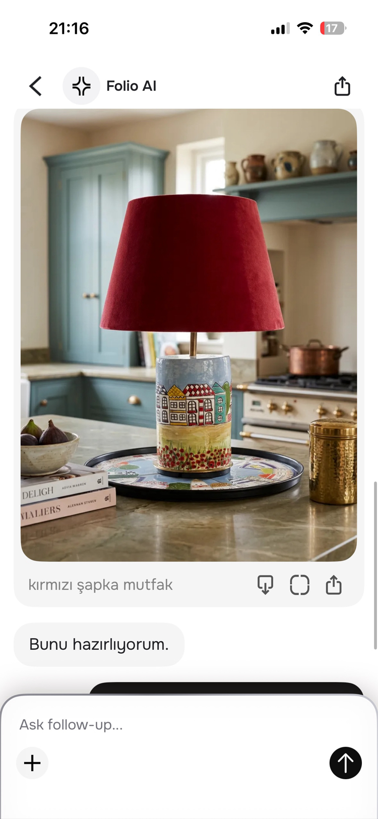 Gelincikli abajur