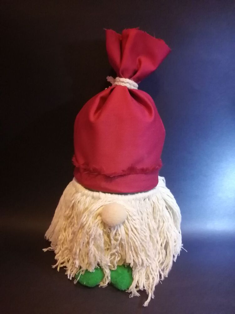 Kırmızı şapkalı kavanoz noel cüce 