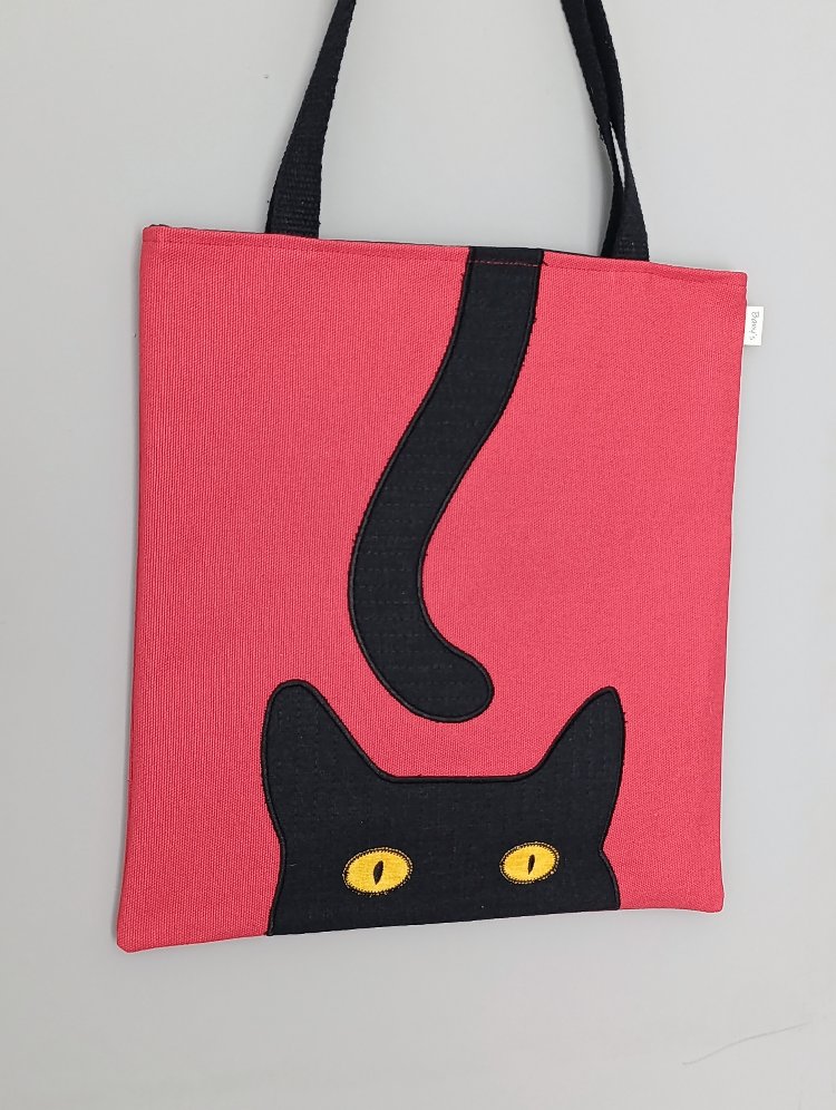 kara kedi çanta 