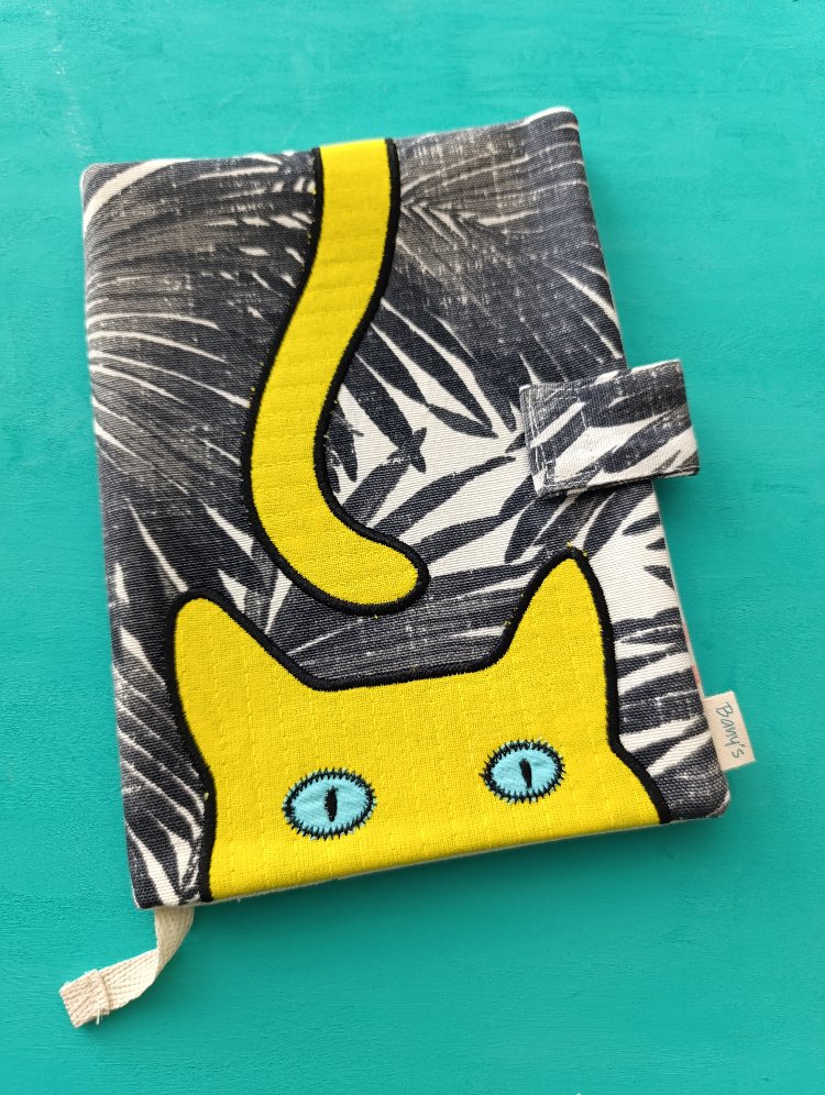 Sarı Kedi Siyah Palmiye Kitap Çantası