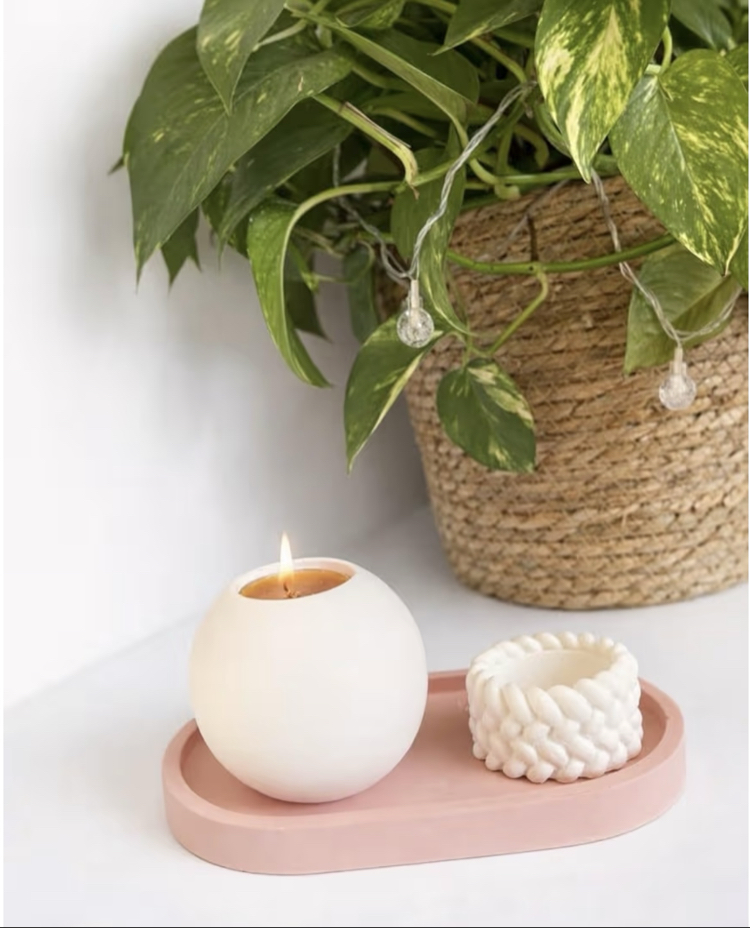 obje küre tea light mumluk