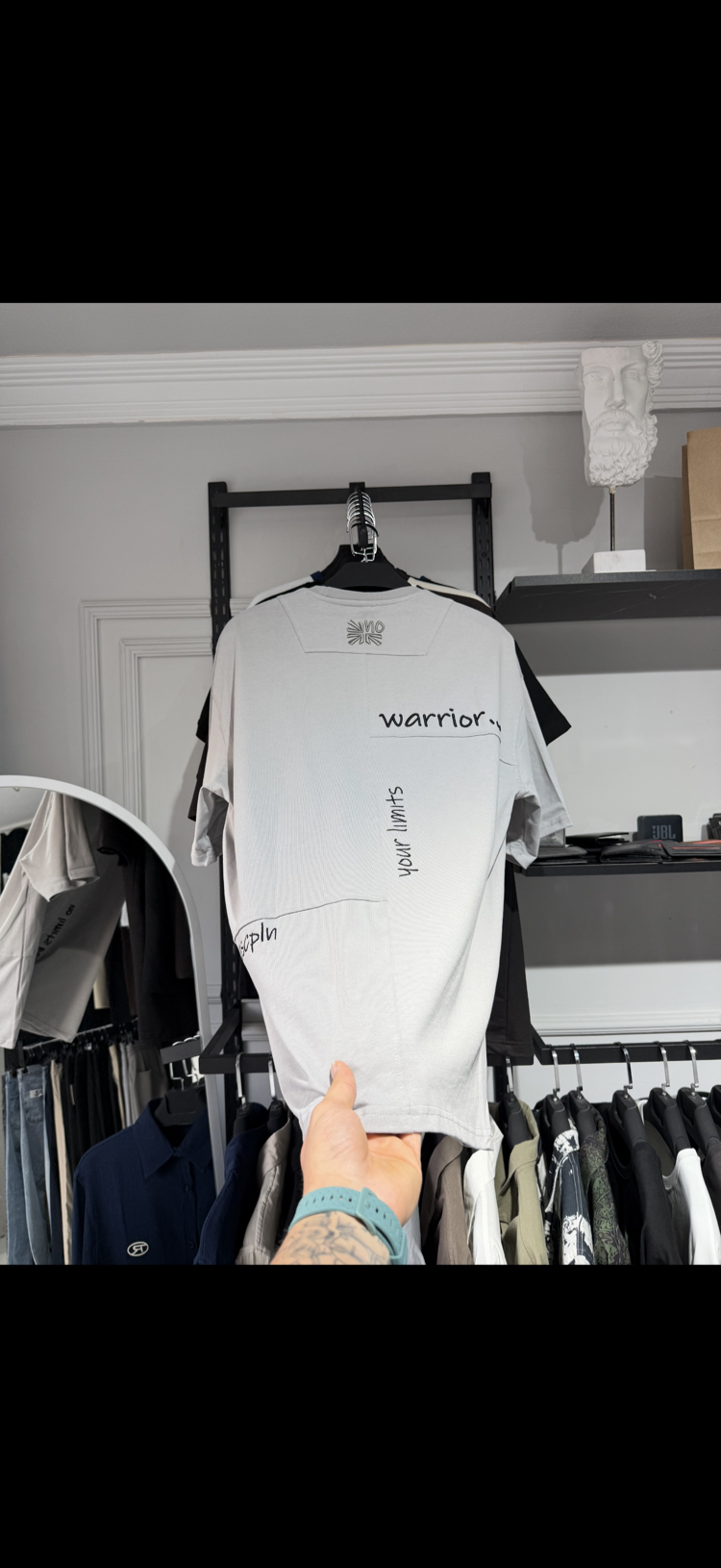 NO LIMITS Oversize Erkek Tişört | Gri