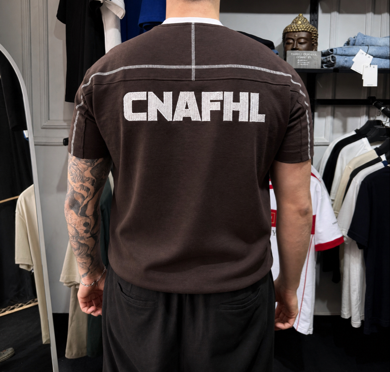 Barch Fashion “CNAFHL” T-Shirt (Kahverengi)