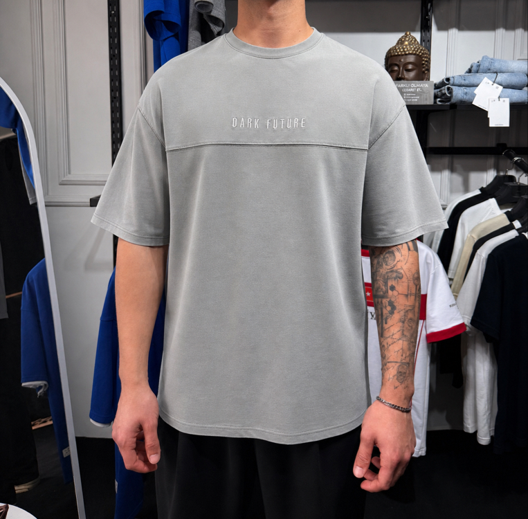 Dark Future Oversize T-Shirt (Füme)