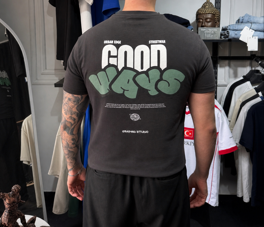 Barch Fashion “Good Ways” T-Shirt (Füme)