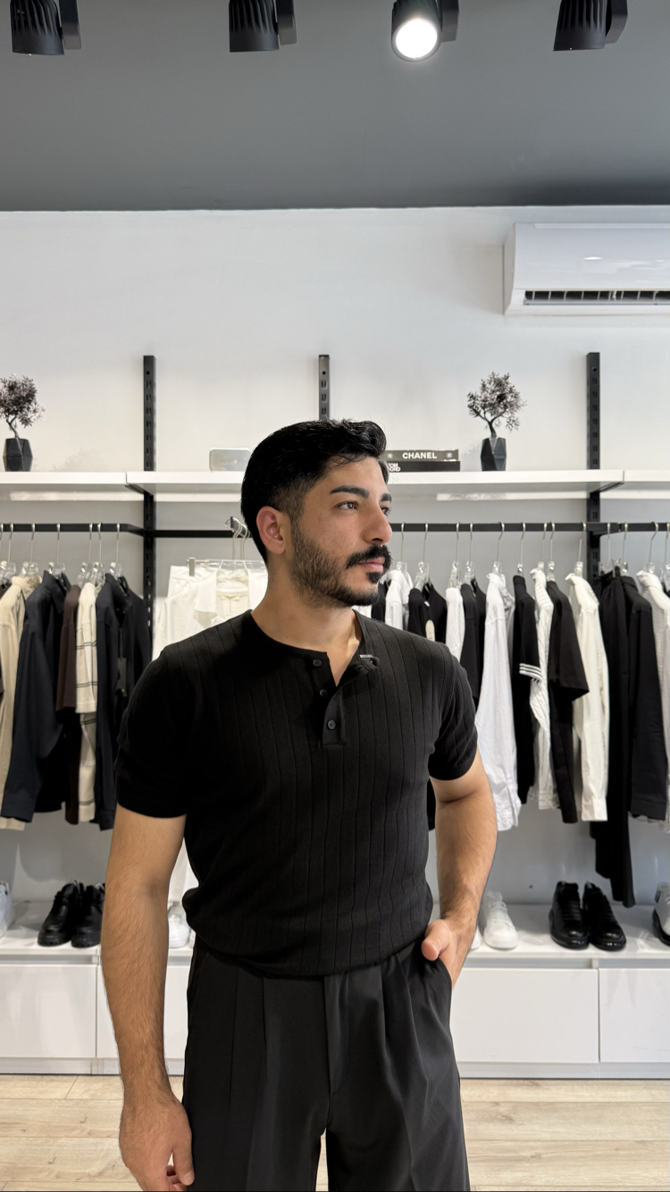 Henley Yaka Triko Merserize
