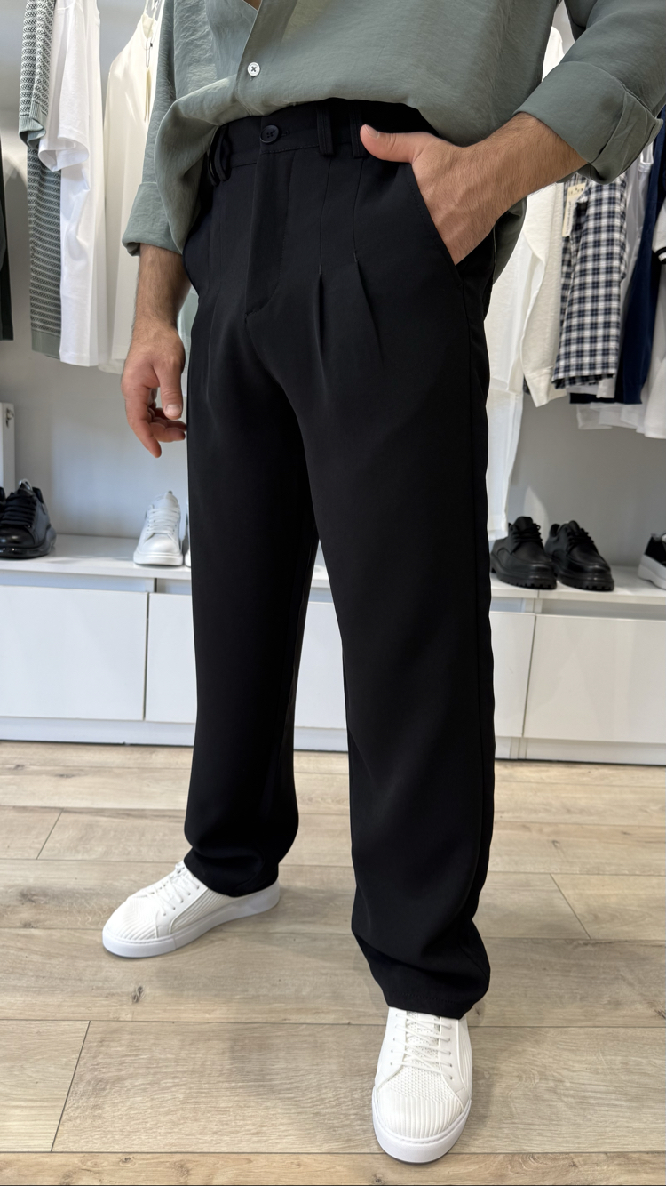 Baggy Çift Pile Linda Kumaş Pantolon
