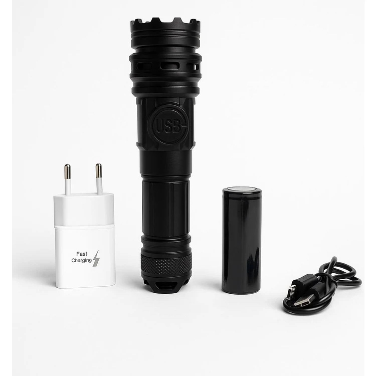 Wison Ws-6868 2500 Lümen 25 W Uzun Menzilli Zoomlu El Feneri