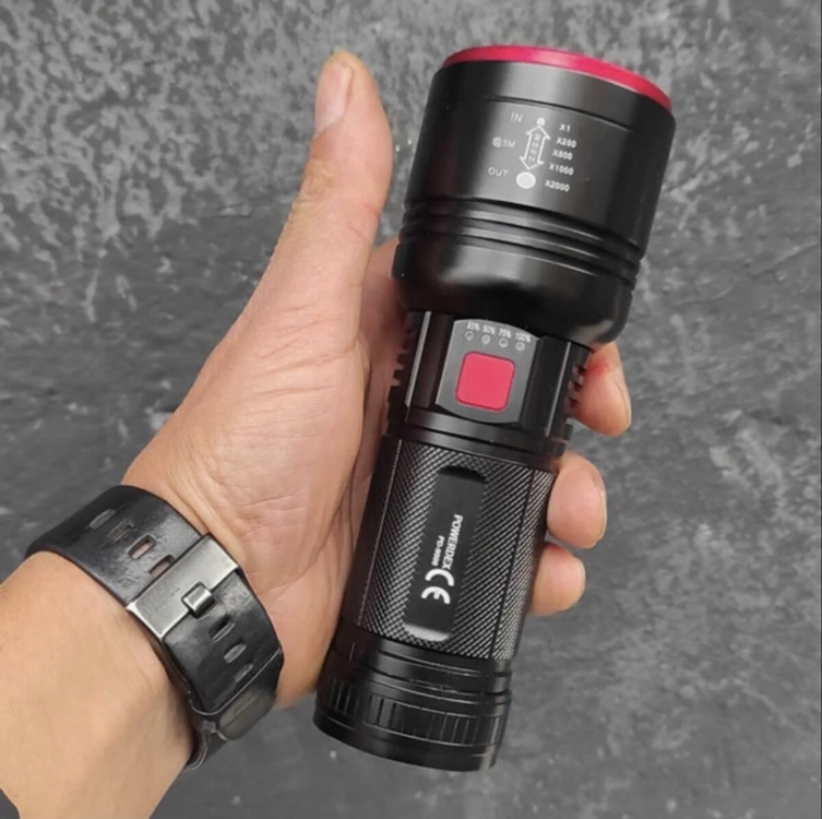 Powerdex PD-9000 2000 Lümen 20 W Profesyonel Avcı Zoomlu Fener