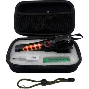Powerdex PD-8800 2000 Lümen 20W Profesyonel Avcı Zoomlu ve Işıldak Feneri