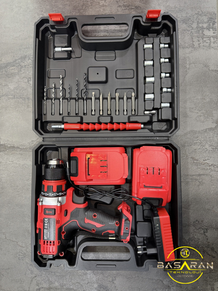 Kimmeer  Plus 12V Darbeli Şarjlı Matkap 24 Parça
